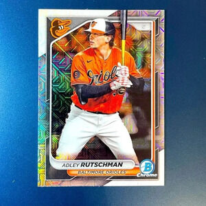 Adley Rutschman Mojo Refractor Mega Box SP 2024 Bowman Chrome Baltimore Orioles